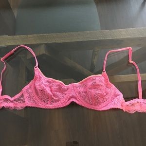 Free People Pink Lace Bra