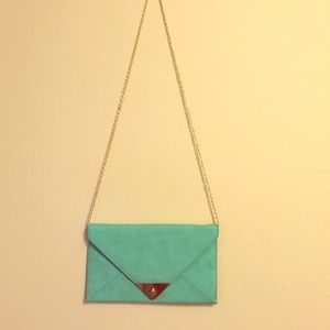 Turquoise clutch/ purse