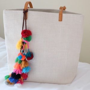 NEW ivory canvas tote