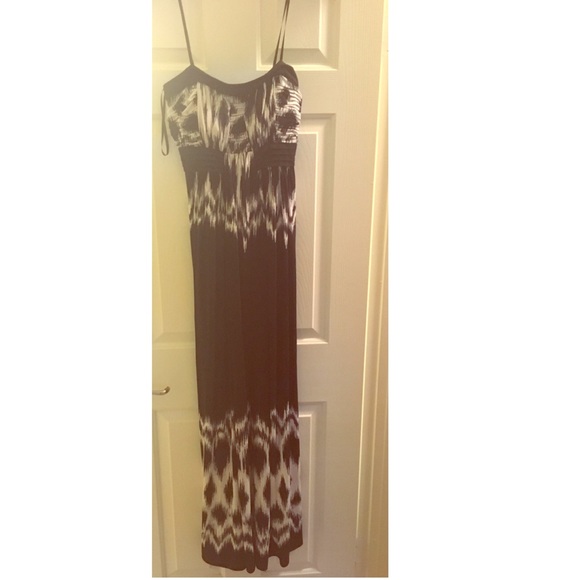 Black and white maxi dress