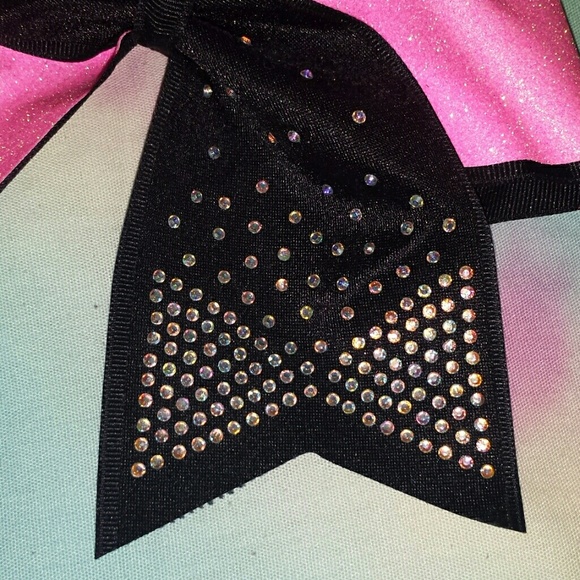 Pink & Black Flawless 3" Cheer Bow - Picture 3 of 4
