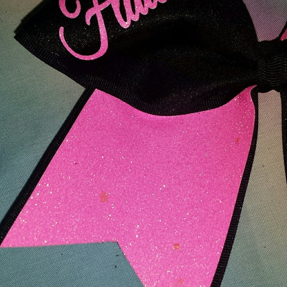 Pink & Black Flawless 3" Cheer Bow - Picture 4 of 4