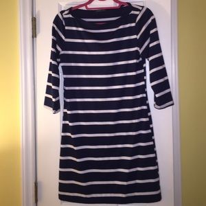 Nautical navy and white dress with sleeves large