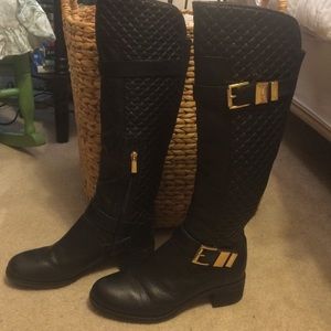Vince Camuto Quilted Leather Riding Boots