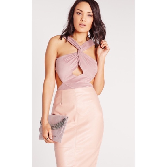 NWT Missguided Suede Bodysuit - Picture 2 of 4