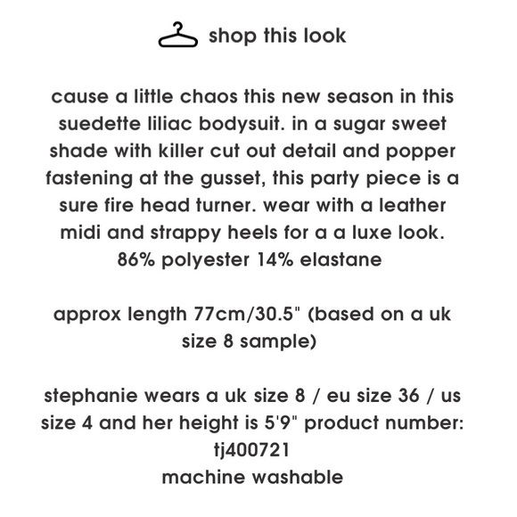 NWT Missguided Suede Bodysuit - Picture 4 of 4