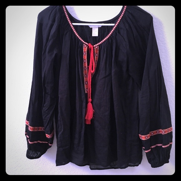 Bohemian long sleeve blouse