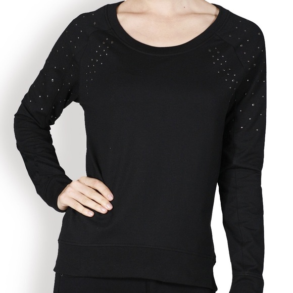 BOGO Fun Studded Shoulder Detail Long Sleeve Top - Picture 3 of 4