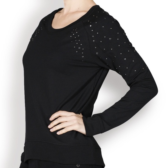 BOGO Fun Studded Shoulder Detail Long Sleeve Top - Picture 4 of 4