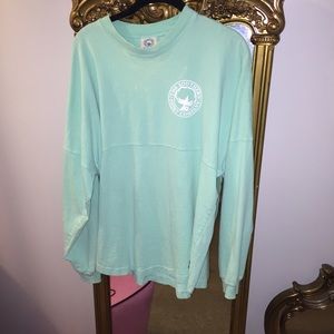 Women's Mint Green Long Sleeve Jersey Shirt