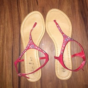 Red sandles! Worn very few times!