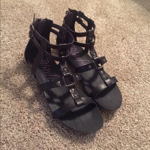 Brand new black gladiator sandals
