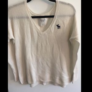 A&F cream sweater