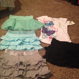 Skirts are justice shirt is from Sears brand new