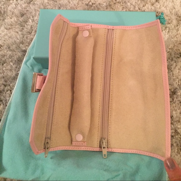 NEW Tiffany and Co.  Pink Travel Jewelry Roll bag - Picture 2 of 4