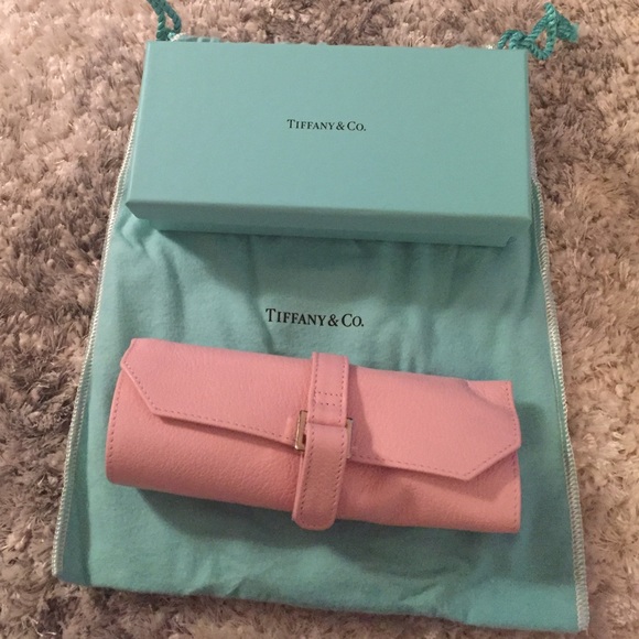 NEW Tiffany and Co.  Pink Travel Jewelry Roll bag - Picture 4 of 4