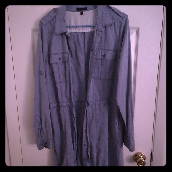 Gap denim button up dress