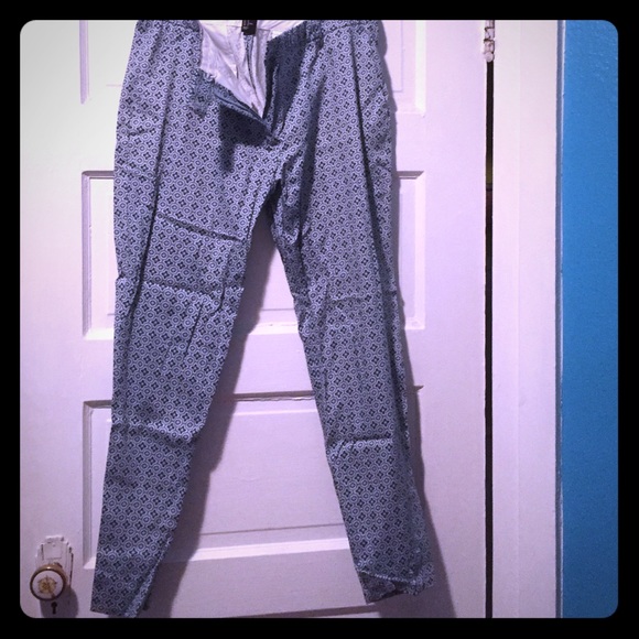 Blue Print Dress Pants