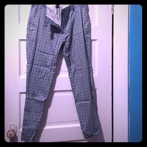 Blue Print Dress Pants