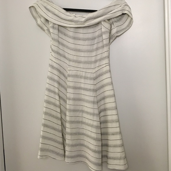 Reformation White Off-The-Shoulder Dress