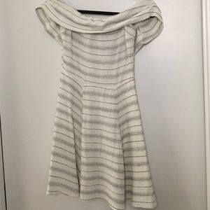 Reformation White Off-The-Shoulder Dress