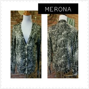 Merona Sweaters - GORGEOUS ANIMAL PRINT CARNIGAN BY MERONA Merona Sweaters - GORGEOUS ANIMAL PRINT CARNIGAN BY MERONA