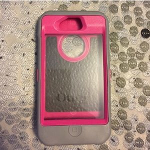 Pink and Gray IPhone 4 / 4s outterbox case
