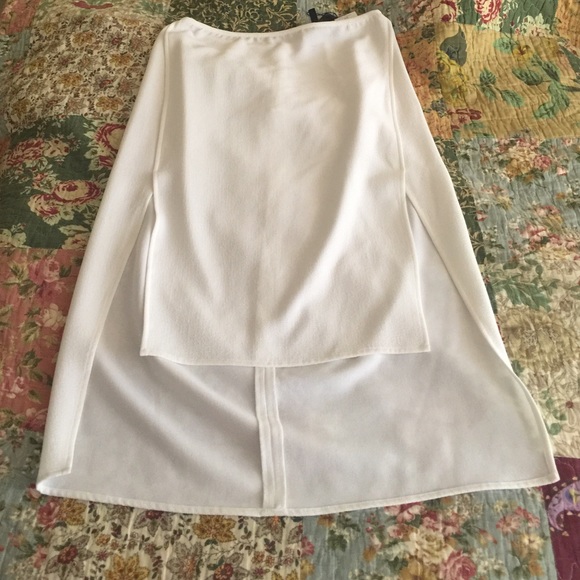 BCBG Maxazria White Midi Skirt