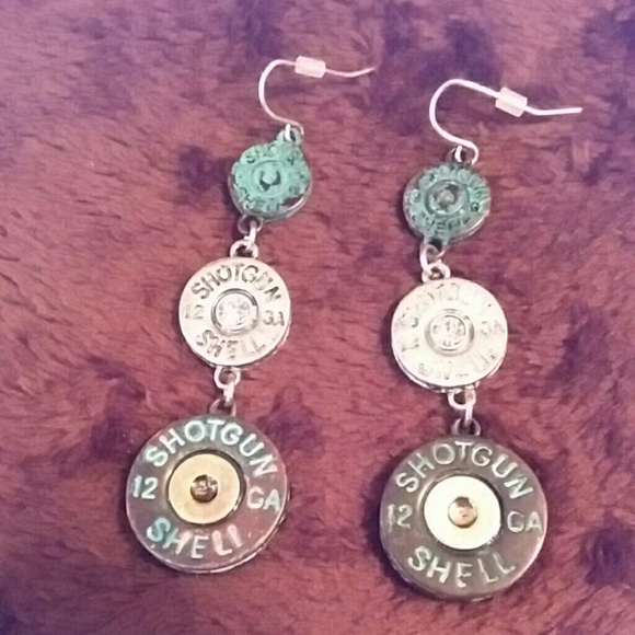 12 GA shotgun bullet earrings - Picture 2 of 4