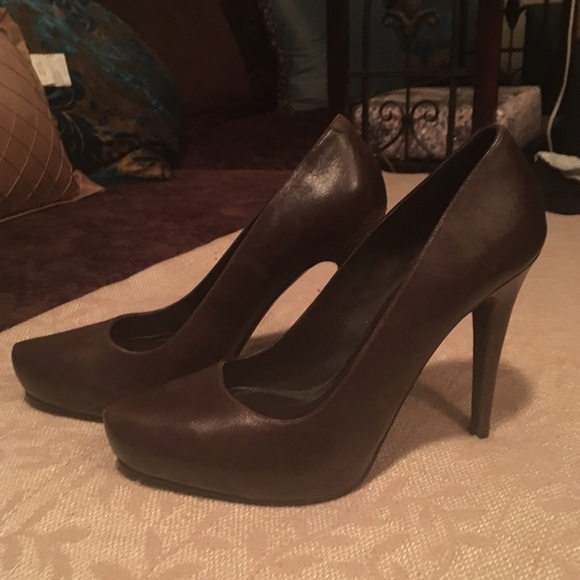 BRAND NEW ALDO Chocolate Genuine Leather Heels