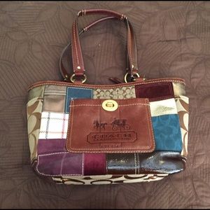 Authentic Coach patchwork handbag