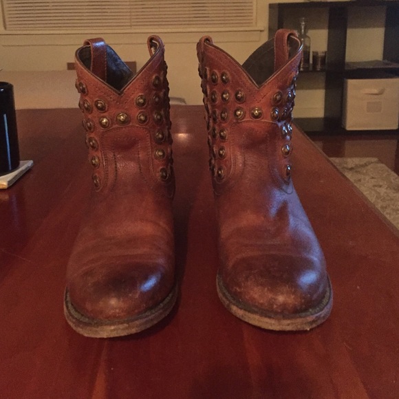 Frye Shoes - Frye Cognac leather studded bootie