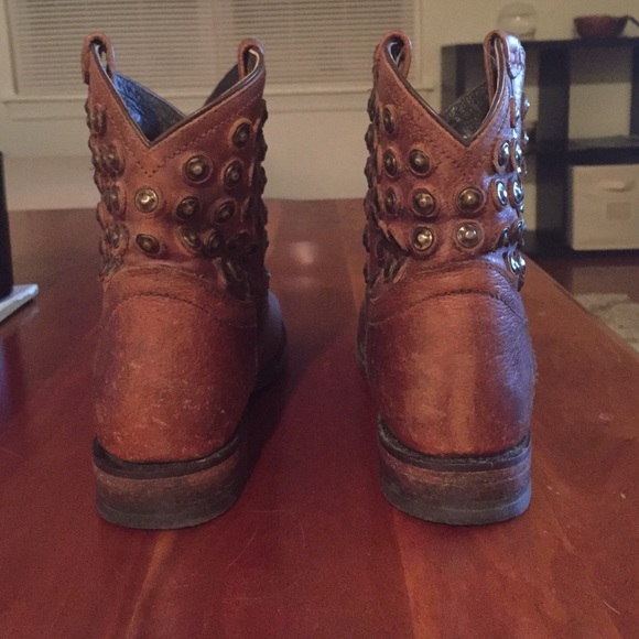 Frye Cognac leather studded bootie - Picture 3 of 4