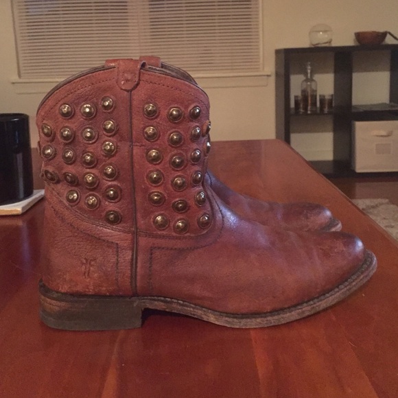 Frye Cognac leather studded bootie - Picture 4 of 4