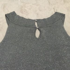 Sparkling Silver Tank Top