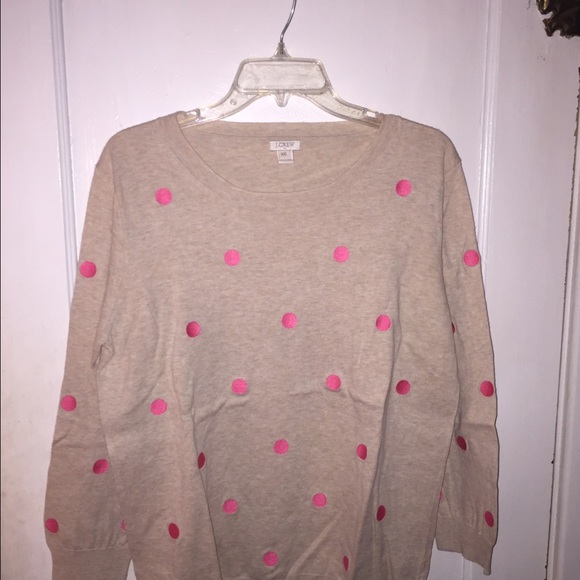 J Crew polka dot sweater
