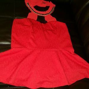 Red super cute Dressy or Casual Top