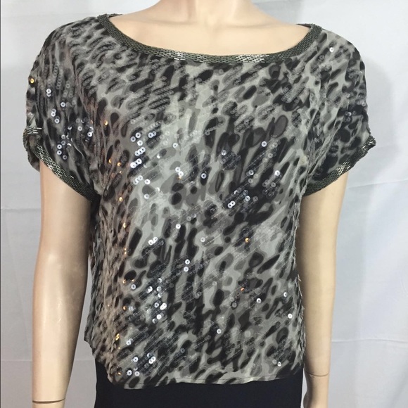 BCNG Maxazria sequined top in perfect condition
