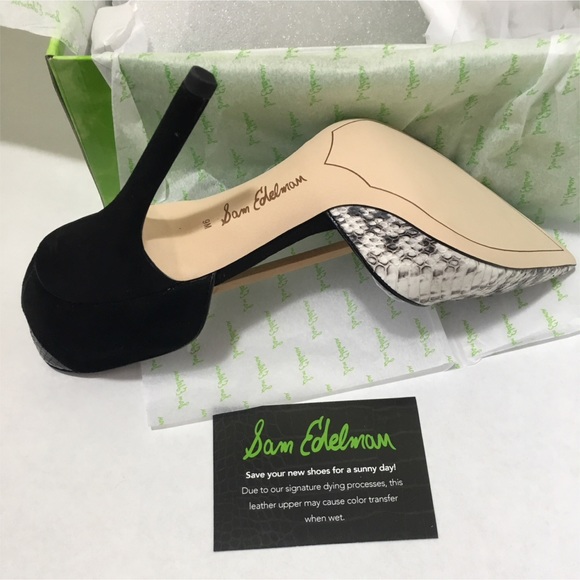 SALE Sam Edelman Faux Snake Pump Shoe - Picture 7 of 8