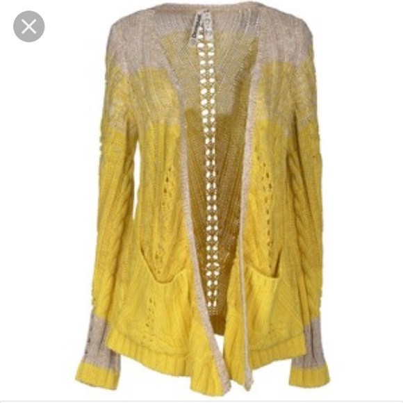 Desigual yellow cardigan sweater
