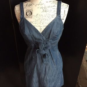 Denim romper from Anthropologie