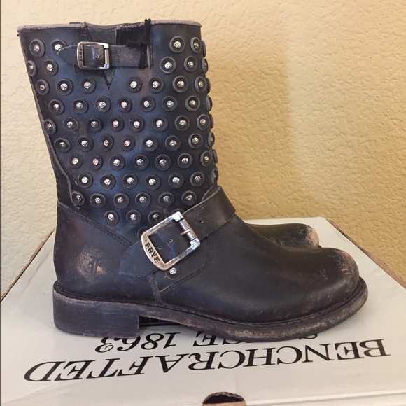 Frey Vintage Jenna Disc Short Black Women Boots - Picture 1 of 4