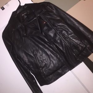 Black Moto leather jacket
