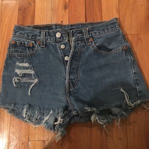 Levi's Distressed 501 Shorts vintage