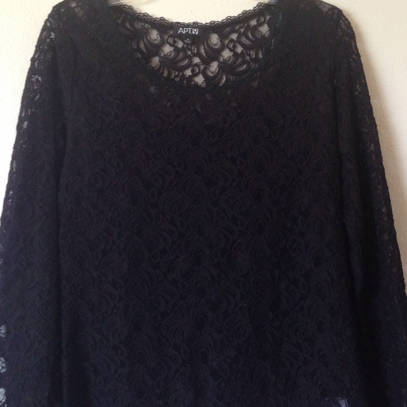 black lace long sleeve