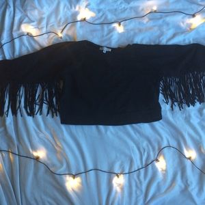 Kendall + Kylie Fringed Sweatshirt