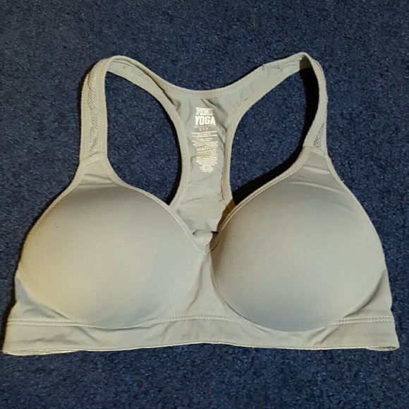 Pink yoga sports bra