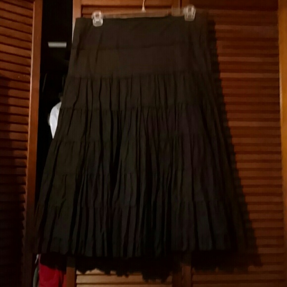 Dark brown midi skirt