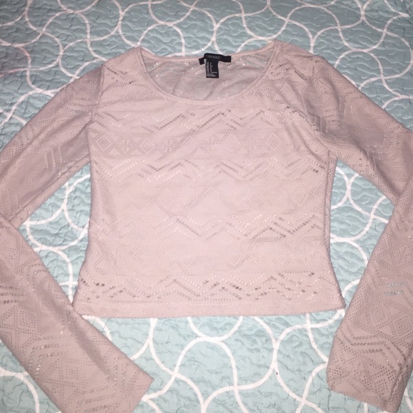 FOREVER 21 Light ashy pink crop top size s