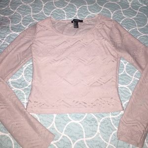 FOREVER 21 Light ashy pink crop top size s